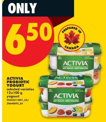 ACTIVIA PROBIOTIC YOGURT, 12x100 g