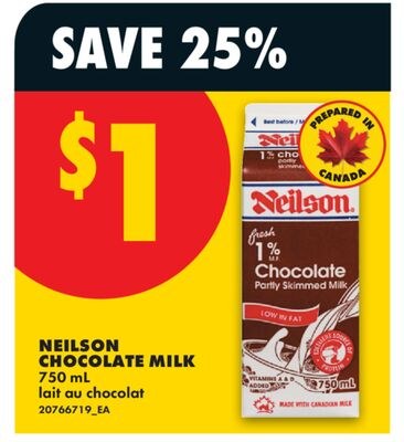 NEILSON CHOCOLATE MILK, 750 mL