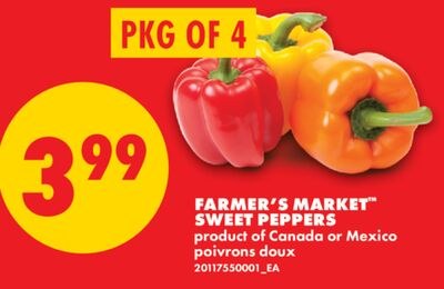 FARMER'S MARKET™ SWEET PEPPERS, PKG OF 4
