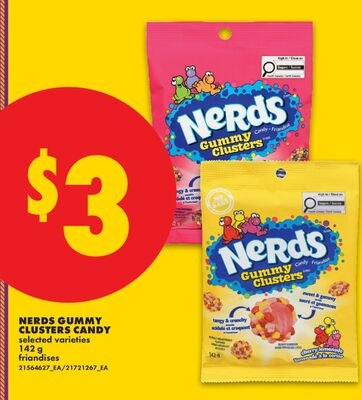 NERDS GUMMY CLUSTERS CANDY, 142 G