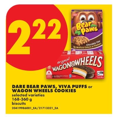 DARE BEAR PAWS, VIVA PUFFS OR WAGON WHEELS COOK…