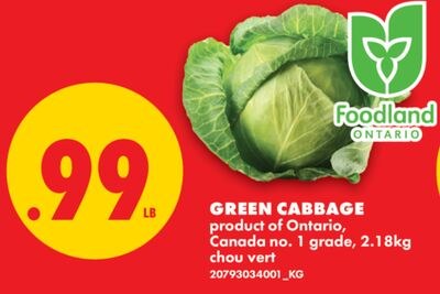 GREEN CABBAGE, 2.18KG