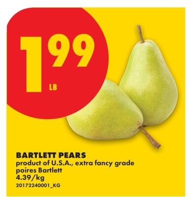 BARTLETT PEARS