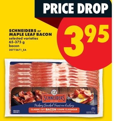 SCHNEIDERS® OR MAPLE LEAF® BACON, 65-375 G