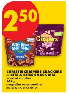 CHRISTIE CRISPERS CRACKERS OR BITS & BITES SNAC…