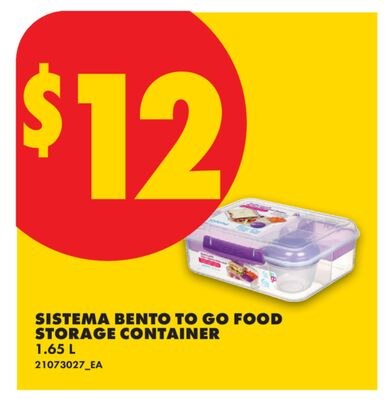 SISTEMA BENTO TO GO FOOD STORAGE CONTAINER, 1.6…