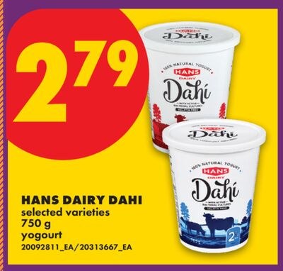 HANS DAIRY DAHI, 750 G