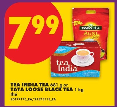 TEA INDIA TEA, 681 G OR TATA LOOSE BLACK TEA, 1…