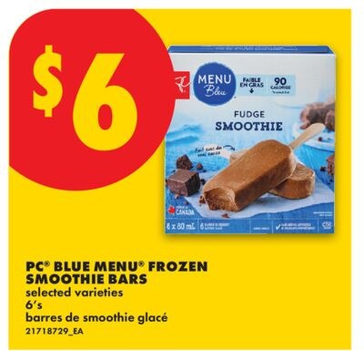 PC® BLUE MENU® FROZEN SMOOTHIE BARS, 6'S