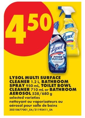LYSOL MULTI SURFACE CLEANER, 1.2 L, BATHROOM SP…