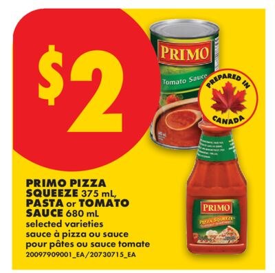 PRIMO PIZZA SQUEEZE, 375 ML, PASTA OR TOMATO SA…