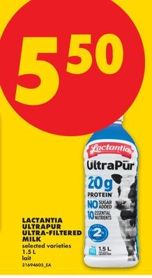 LACTANTIA ULTRAPUR ULTRA-FILTERED MILK, 1.5 L