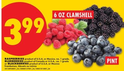 RASPBERRIES, BLUEBERRIES OR BLACKBERRIES