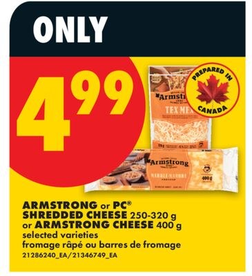 ARMSTRONG OR PC® SHREDDED CHEESE, 250-320 G OR …