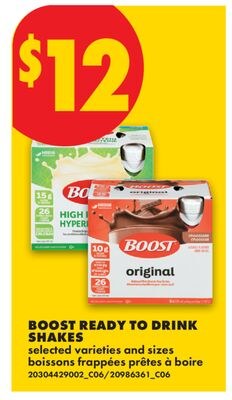 BOOST READY TO DRINK SHAKES