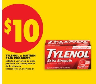 TYLENOL OR MOTRIN PAIN PRODUCTS