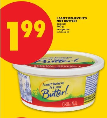 I CAN'T BELIEVE IT'S NOT BUTTER!, 400 G