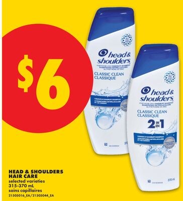 HEAD & SHOULDERS HAIR CARE, 315-370 mL