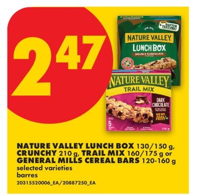NATURE VALLEY LUNCH BOX, 130/150 G, CRUNCHY, 21…
