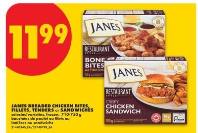 JANES BREADED CHICKEN BITES, FILLETS, TENDERS O…