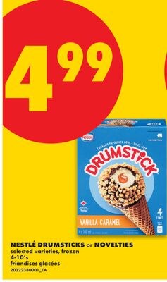 NESTLÉ DRUMSTICKS OR NOVELTIES, 4-10'S