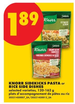 KNORR SIDEKICKS PASTA OR RICE SIDE DISHES, 120-…