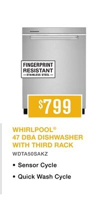 WHIRLPOOL® 47 DBA DISHWASHER WITH THIRD RACK