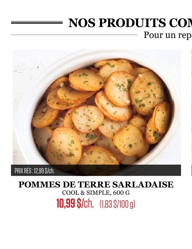 POMMES DE TERRE SARLADAISE COOL & SIMPLE