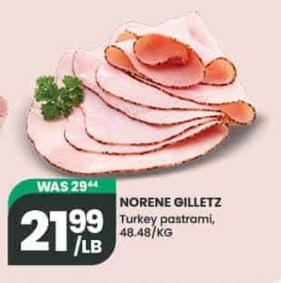 NORENE GILLETZ Turkey pastrami