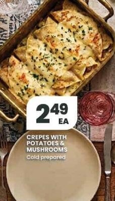 CREPES WITH POTATOES & MUSHROOMS