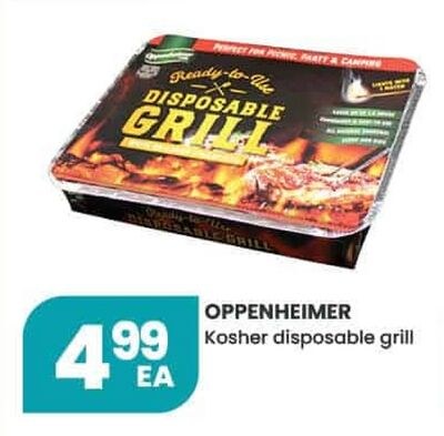 OPPENHEIMER Kosher disposable grill