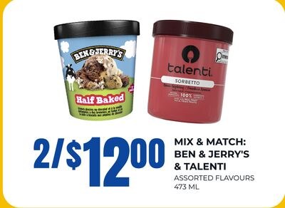 BEN & JERRY'S & TALENTI