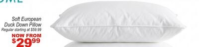 Soft European Duck Down Pillow