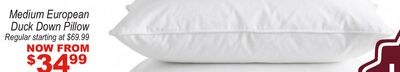 Medium European Duck Down Pillow