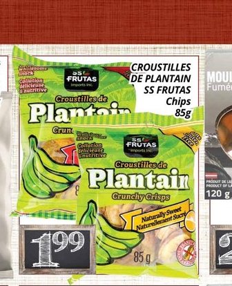 Plantain Croustilles SS Frutas