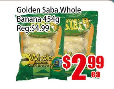 Golden Saba Whole Banana