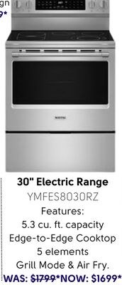 30" Electric Range YMFES8030RZ