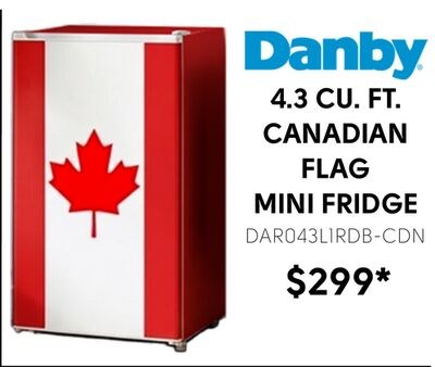 Danby 4.3 CU. FT. CANADIAN FLAG MINI FRIDGE