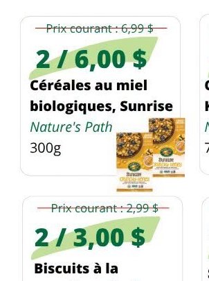 Céréales au miel biologiques Sunrise Nature's P…