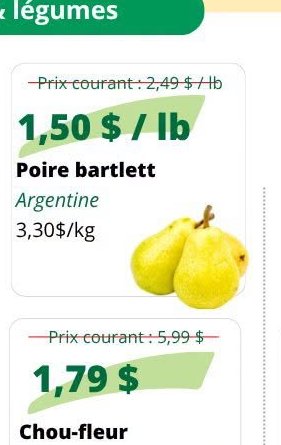 Poire barlett
