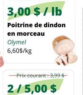 Poitrine de dindon en morceau Olymel