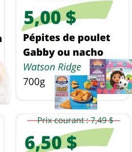 Pépites de poulet Gabby ou nacho Watson Ridge
