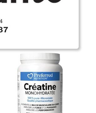 Preferred Nutrition Créatine Monohydratée