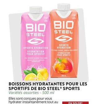 Boissons hydratantes pour les sportifs de Bio S…