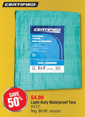 Certified Light-Duty Waterproof Tarp