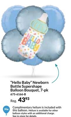 "Hello Baby" Newborn Bottle Supershape Balloon …