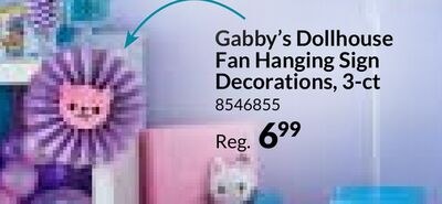 Gabby's Dollhouse Fan Hanging Sign Decorations,…