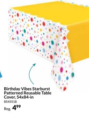 Starburst Patterned Reusable Table Cover