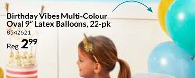 Birthday Vibes Multi-Colour Oval 9" Latex Ballo…