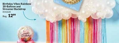 Birthday Vibes Rainbow 30-Balloon and Streamer …